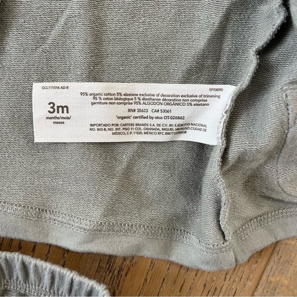 Little Planet Carters 3 piece set sage maroon cardign  0-3 months baby neutral - Picture 9 of 12